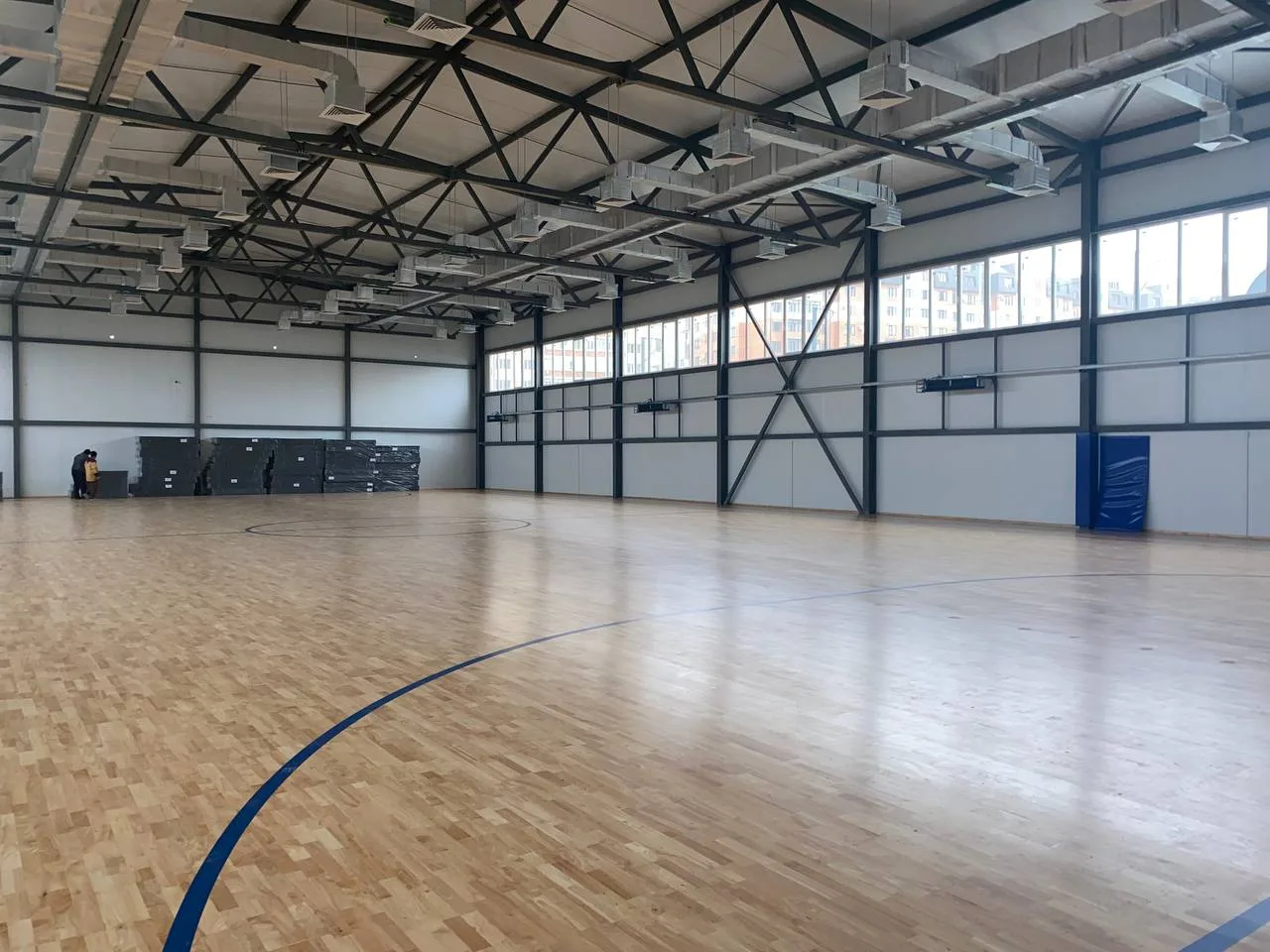 Борцовский ковер 36×22 м с разметкой шести зон борьбы в Каспийске