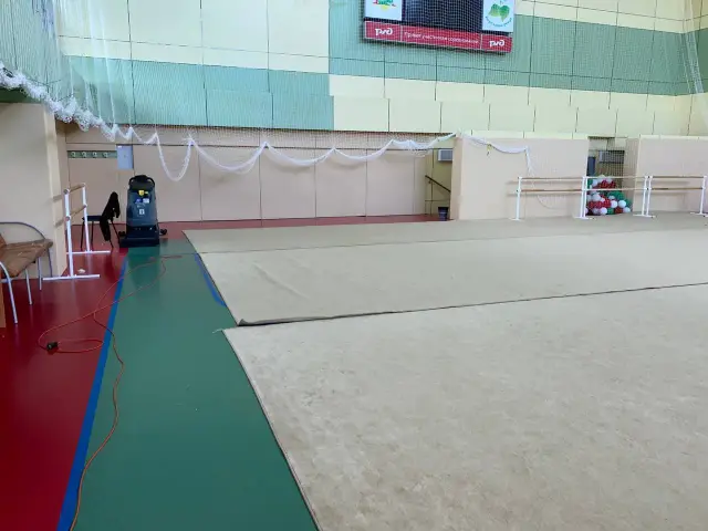 Светлые гимнастические ковры с открытым стыком
