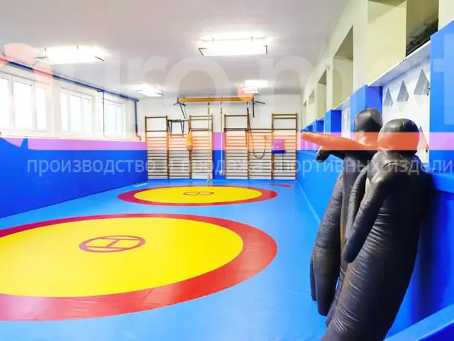 Грозный, зал единоборств: полотно на полу