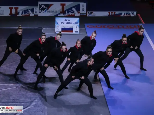 Санкт-Петербург, чемпионат Европы по чир спорту: общий план