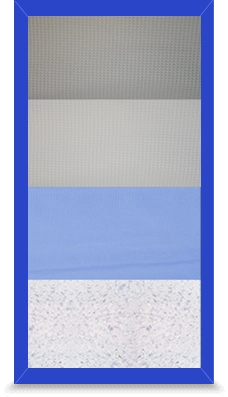 Схема современного спортивного татами в разрезе: тиснение, EVA, антискользящая основа, замок ласточкин хвост