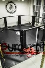 Октагон ММА с чёрным покрытием вид сверху в клубе Северянин