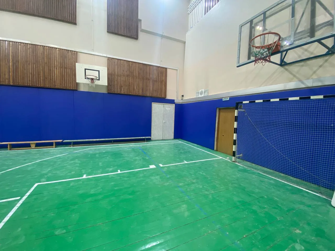 Дополнительный кадр спортзала № 2 с установленными протекторами