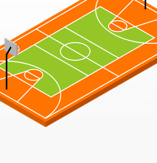Разметка для баскетбола от производителя ЕВРОМАТ