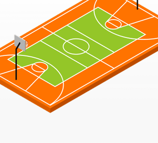 Разметка для баскетбола от производителя ЕВРОМАТ