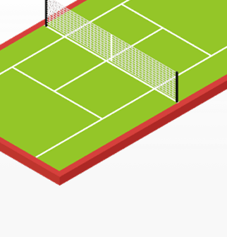 Разметка для бадминтона от производителя ЕВРОМАТ