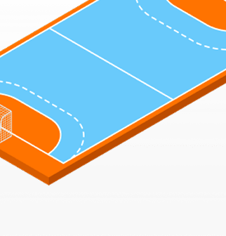 Разметка для гандбола от производителя ЕВРОМАТ