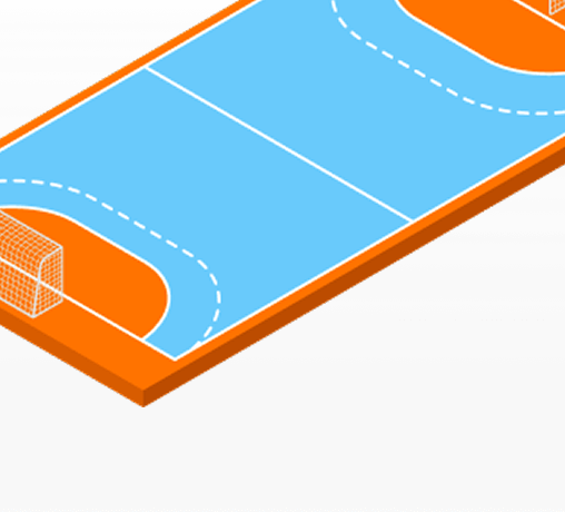 Разметка для гандбола от производителя ЕВРОМАТ