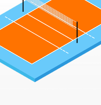 Разметка для волейбола от производителя ЕВРОМАТ