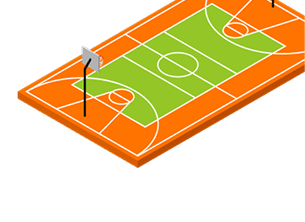 Разметка для баскетбола