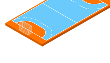 Разметка для гандбола