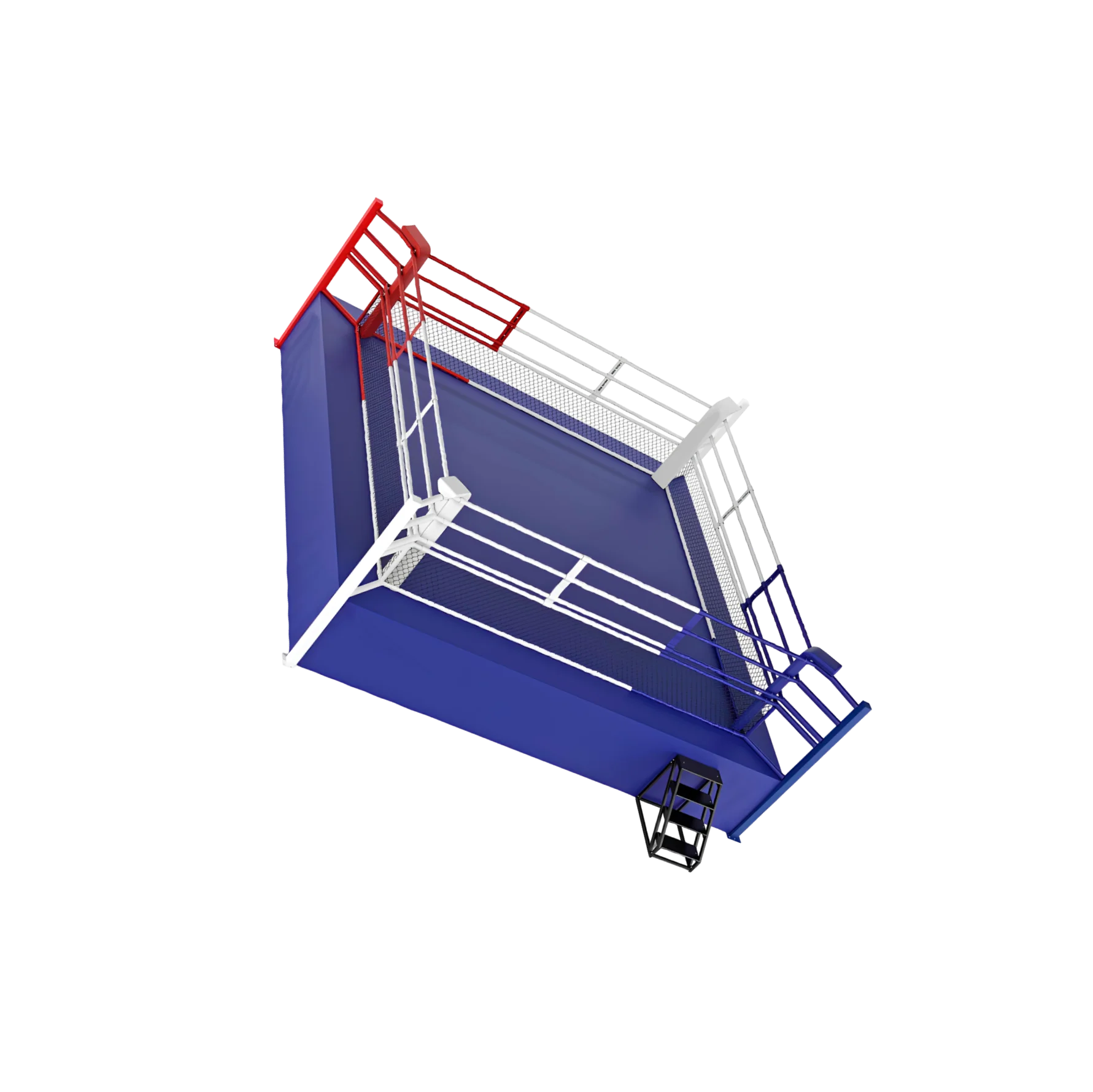 Схема конструкции боксёрского ринга с обозначением элементов