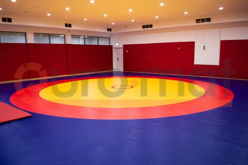 Борцовский ковёр на матах татами в спортивном зале Краснодара